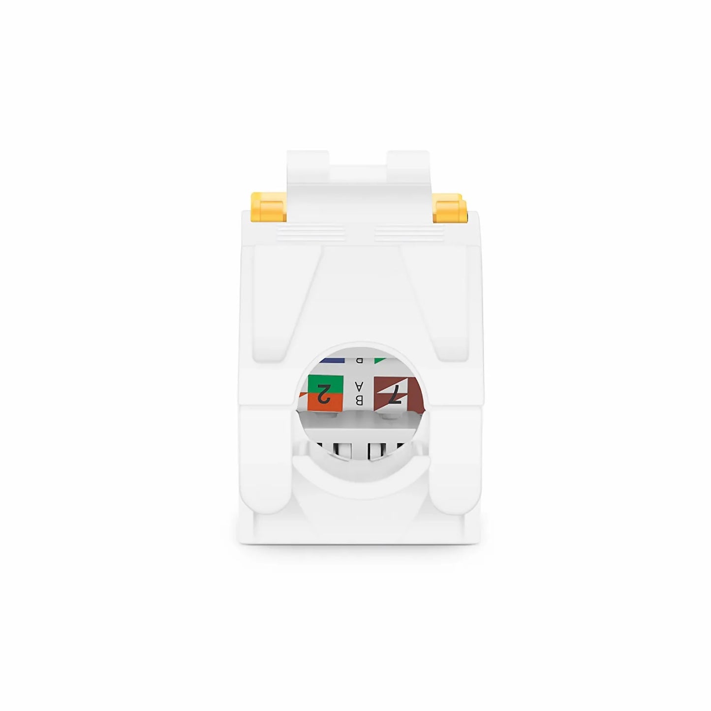 Cat6 RJ45 (8P8C) Unshielded Toolless Keystone Jack Module, Yellow (10 pcs/Pack)