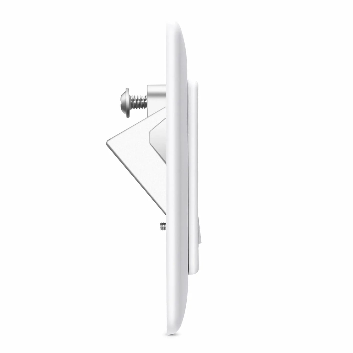 German-Style Single Gang Keystone Faceplate, Label Pockets, 1 Port, White, 3.15'' x 3.15''