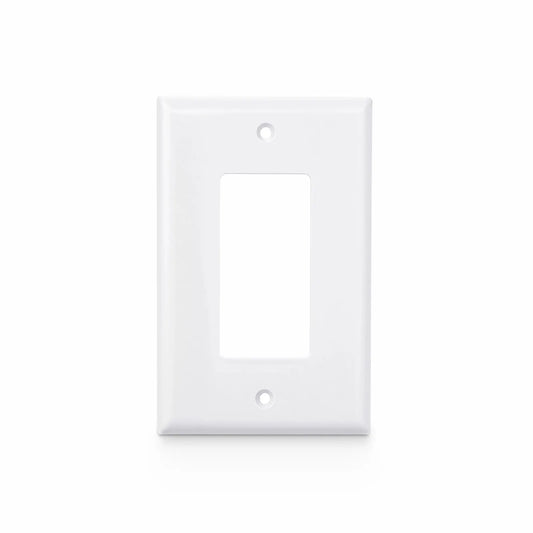 Single Gang Faceplate Frame, White, 4.87'' x 2.95''