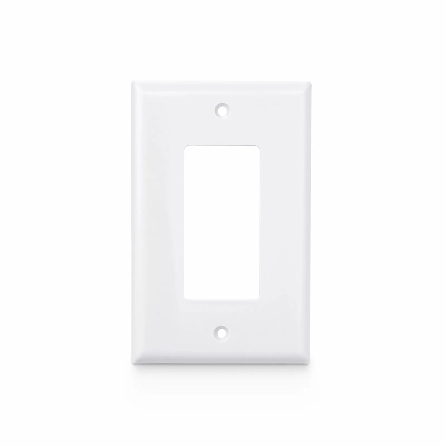Single Gang Faceplate Frame, White, 4.87'' x 2.95''