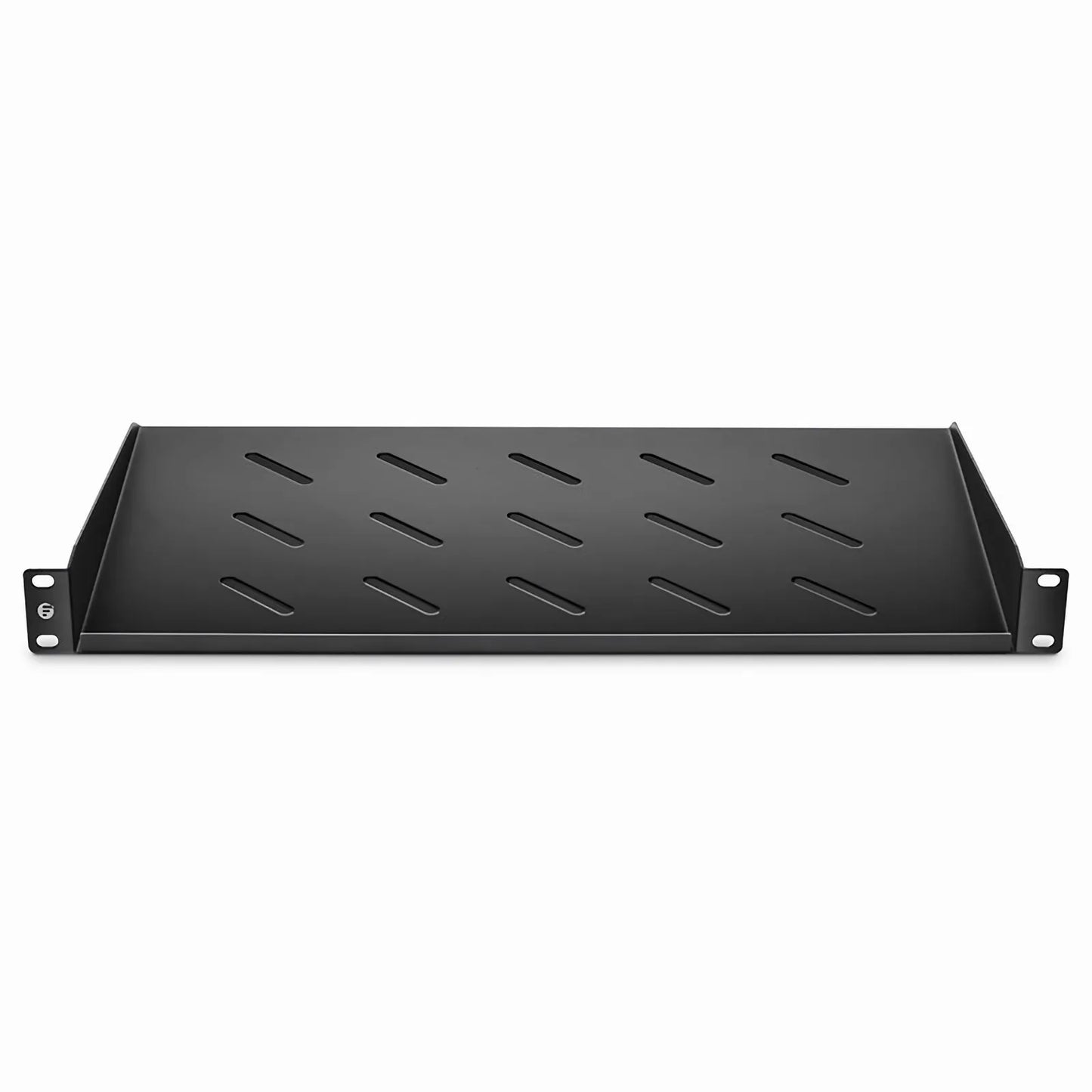 1U 19'' Vented Cantilever Fixed Shelf, SGCC, 9"(250mm) Deep, 22lbs(10kg) Capacity