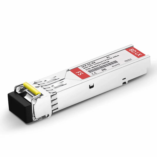 Alcatel-Lucent SFP-100-BX20LT Compatible 100BASE-BX-D SFP BiDi 1550nm-TX/1310nm-RX 20km DOM SC SMF Optical Transceiver Module