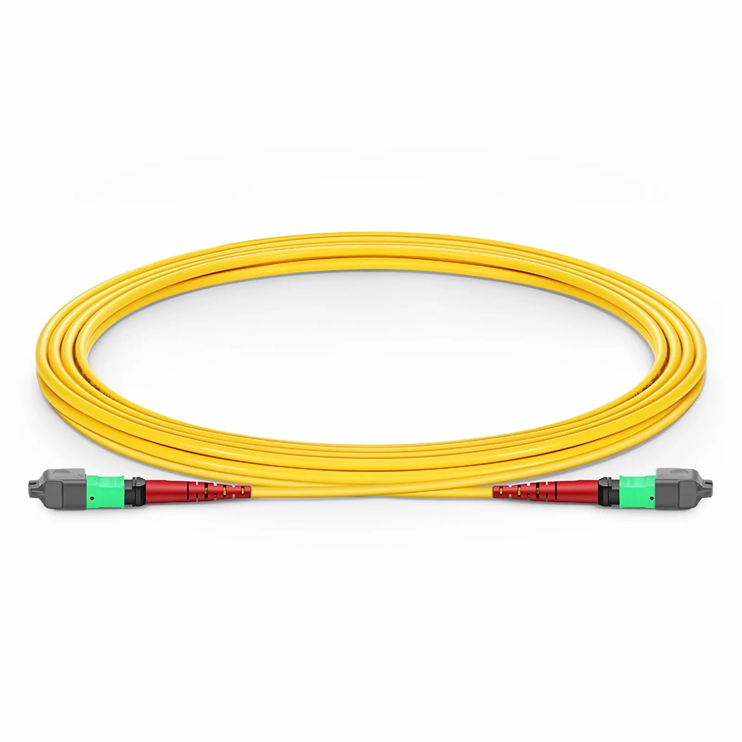 3m (10ft) MTP® Jumper, MTP®-24 APC (Female) to MTP®-24 APC (Female), 24 Fibers, Single Mode (OS2), Plenum (OFNP), 0.35dB Max, Type A, Yellow