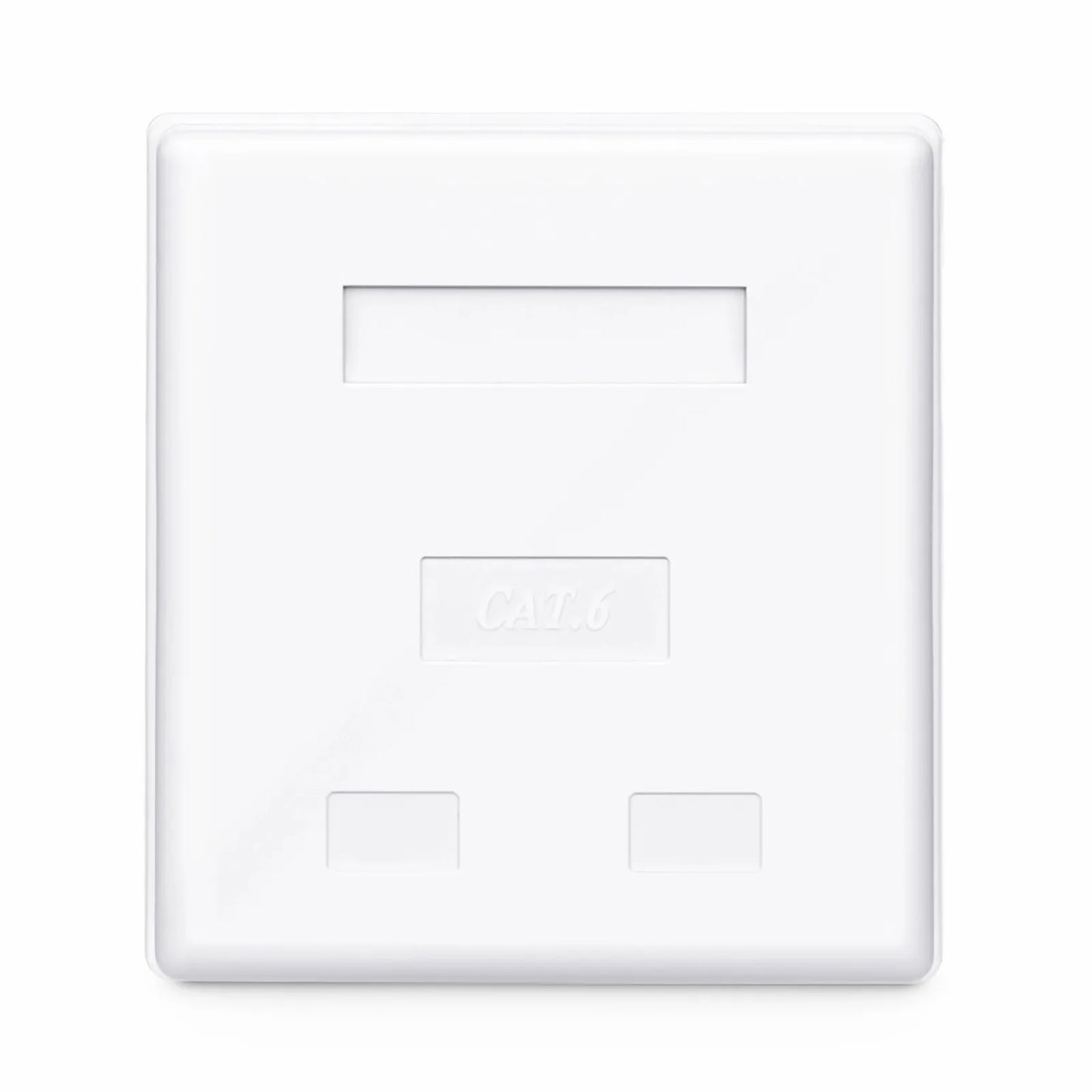 Cat6 RJ45 Unshielded Surface Mount Box, 2 Ports, White