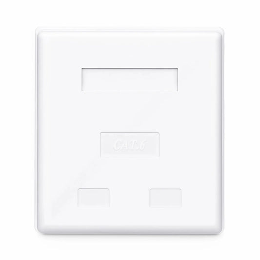 Cat6 RJ45 Unshielded Surface Mount Box, 2 Ports, White
