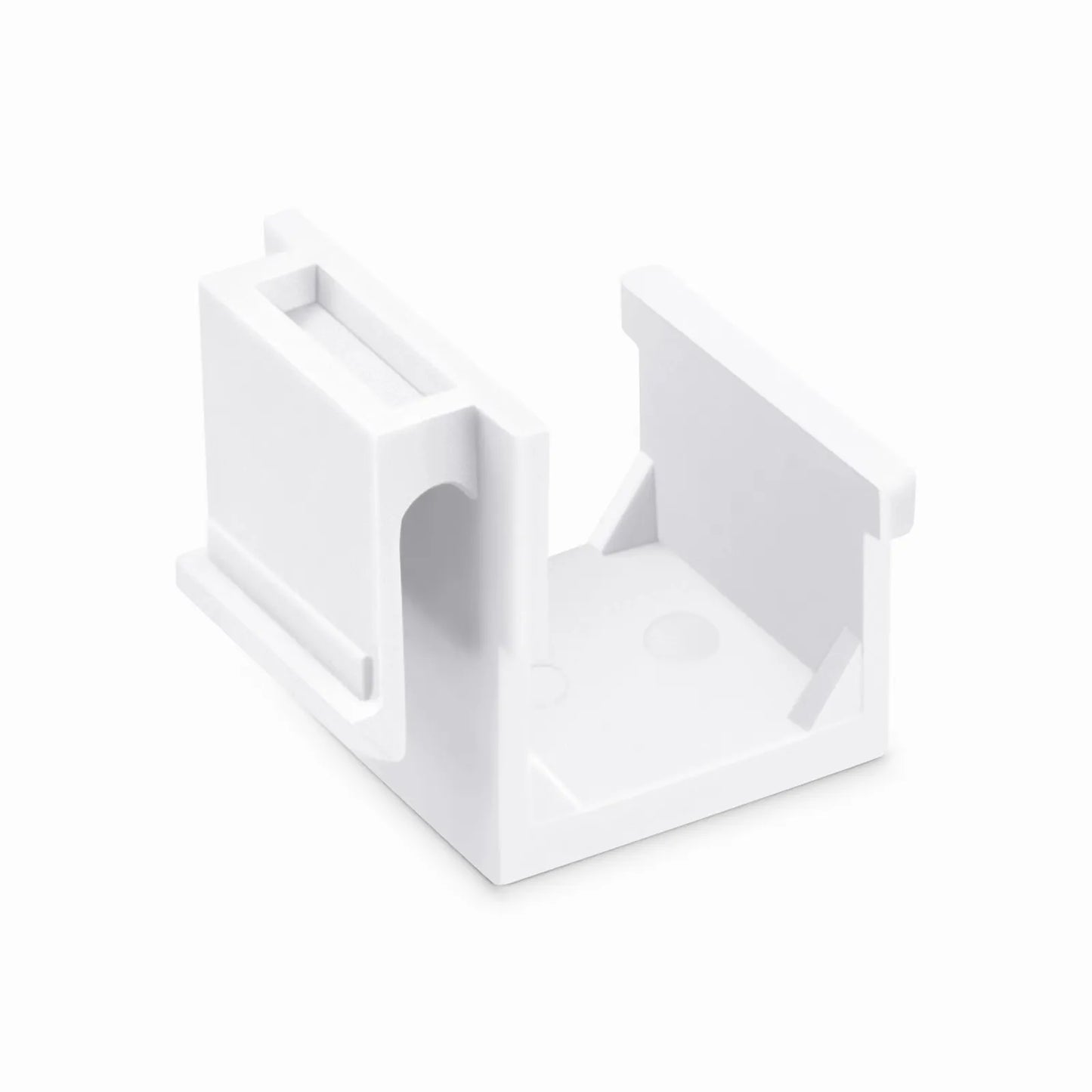 Blanking Keystone Insert for Faceplate, Toolless, White (20pcs/Pack)