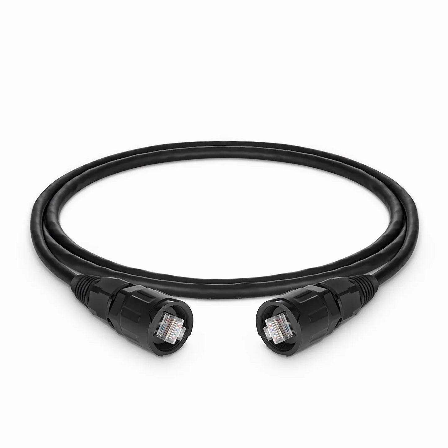 3.3ft (1m) Industrial Cat6 Non-booted Shielded (SFTP) PVC IP65 Ethernet Network Patch Cable, Black