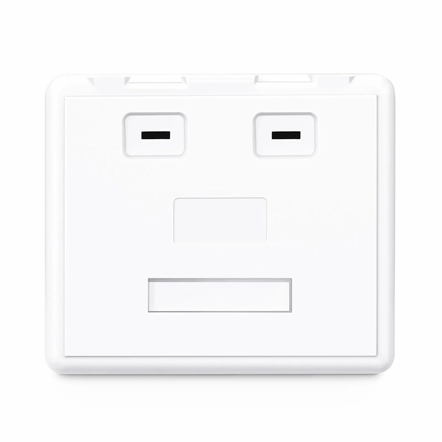 Surface Mount Box, 2 Ports, Unloaded, White
