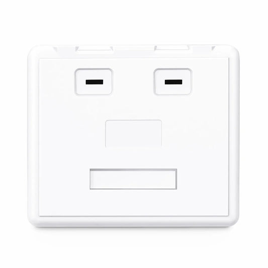 Surface Mount Box, 2 Ports, Unloaded, White