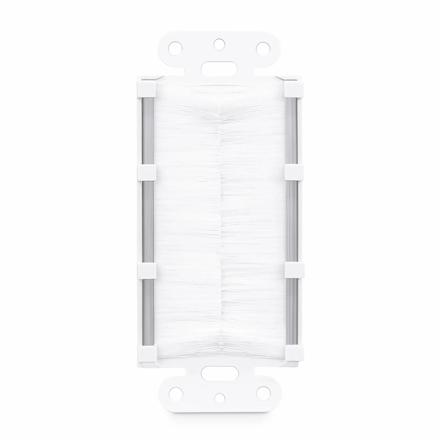Faceplate Frame Keystone Insert, Brush, White, 4.09'' x 1.79''