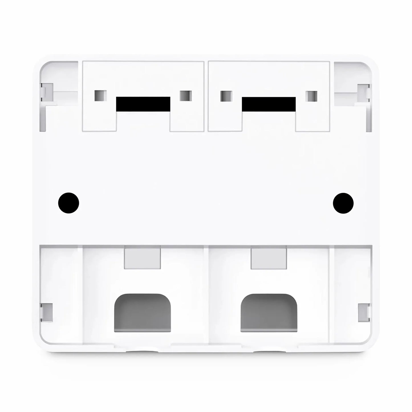 Surface Mount Box, 2 Ports, Unloaded, White