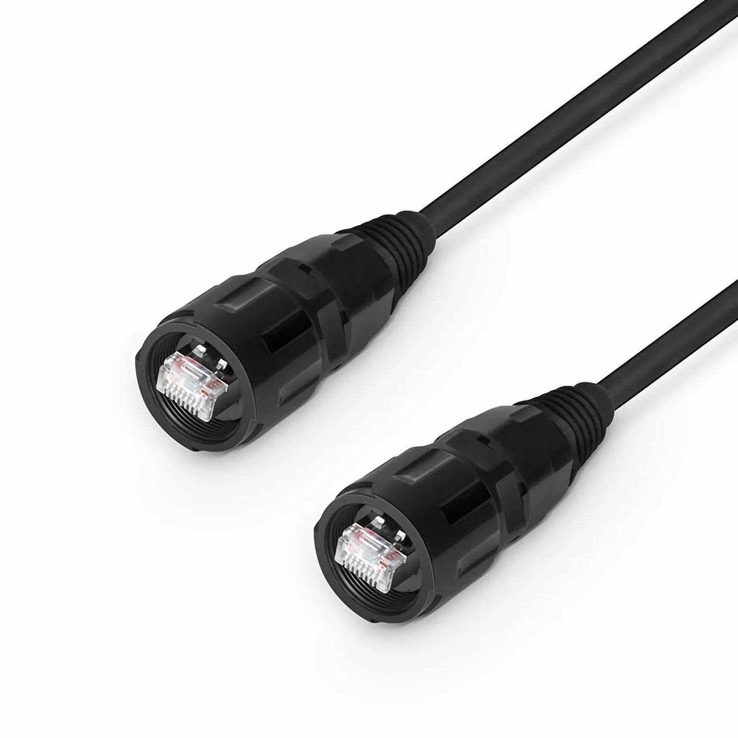 10ft (3m) Industrial Cat6 Non-booted Shielded (SFTP) PVC IP65 Ethernet Network Patch Cable, Black