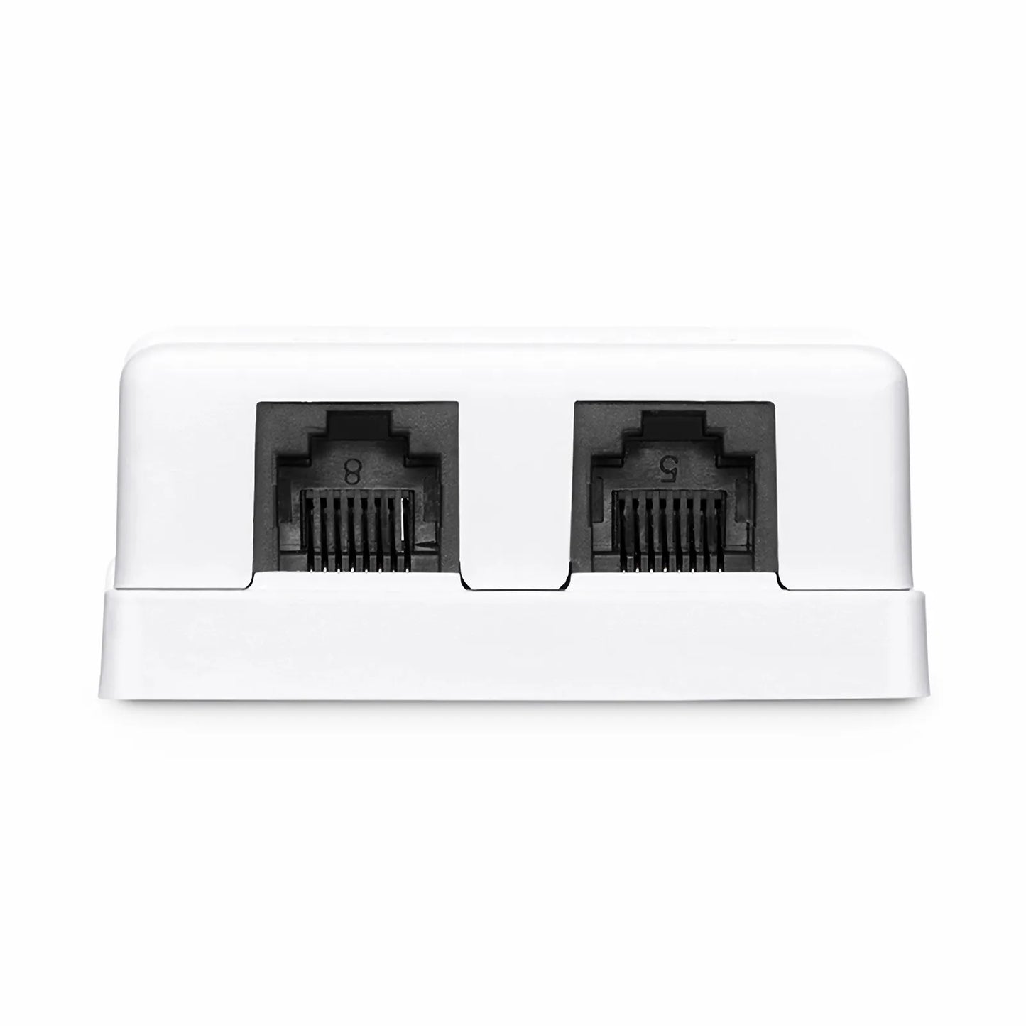 Cat6 RJ45 Unshielded Surface Mount Box, 2 Ports, White