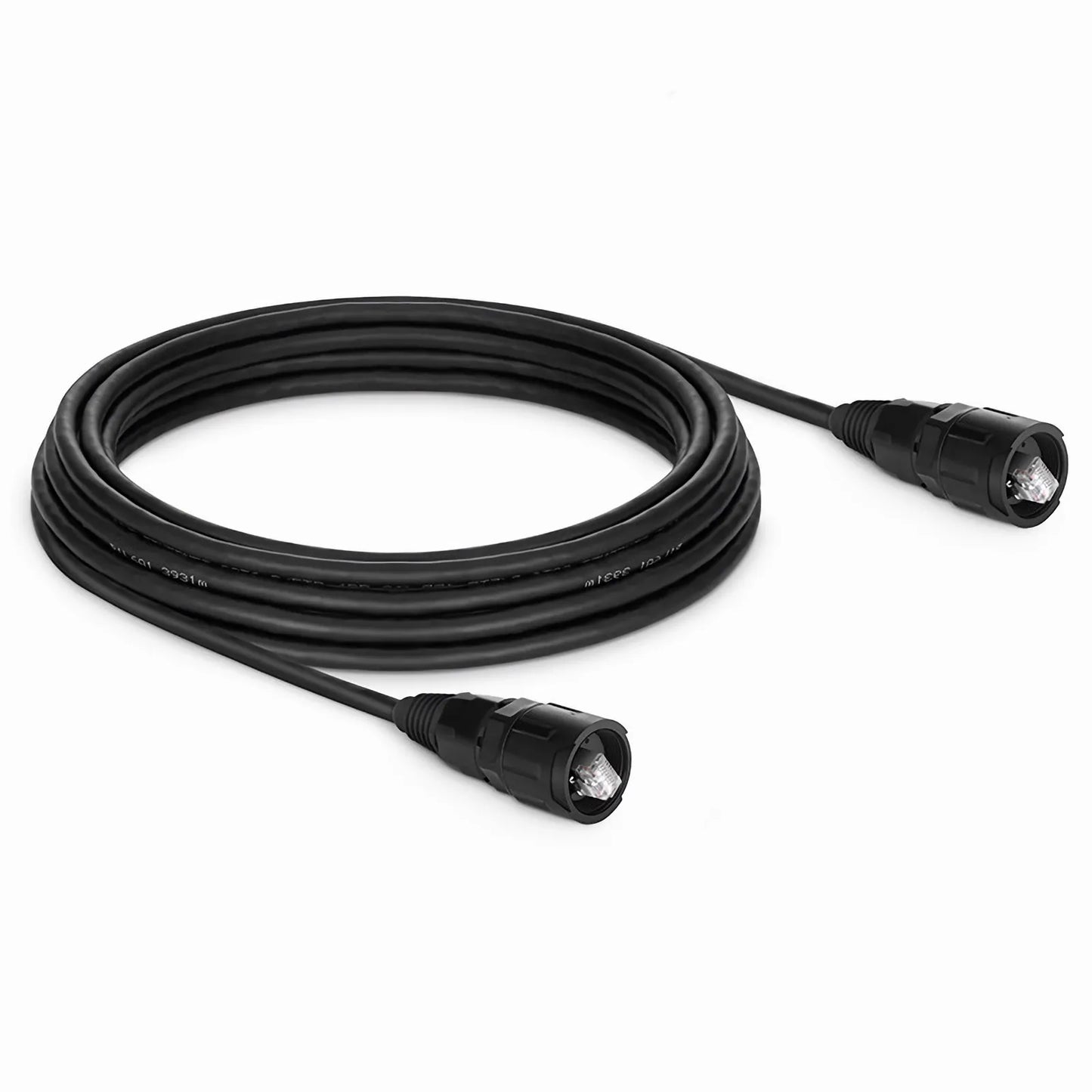 16ft (5m) Industrial Cat6 Non-booted Shielded (SFTP) PVC IP65 Ethernet Network Patch Cable, Black