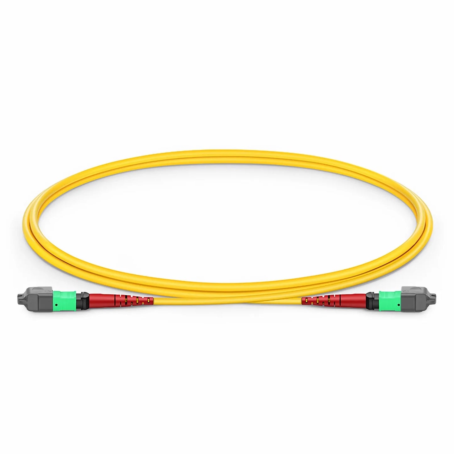 1m (3ft) MTP® Jumper, MTP®-24 APC (Female) to MTP®-24 APC (Female), 24 Fibers, Single Mode (OS2), Plenum (OFNP), 0.35dB Max, Type A, Yellow
