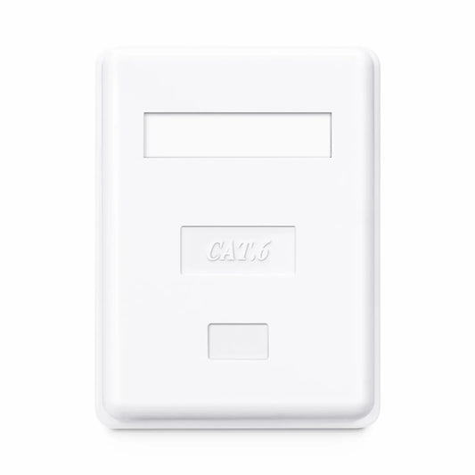 Cat6 RJ45 Unshielded Surface Mount Box, 1 Port, White