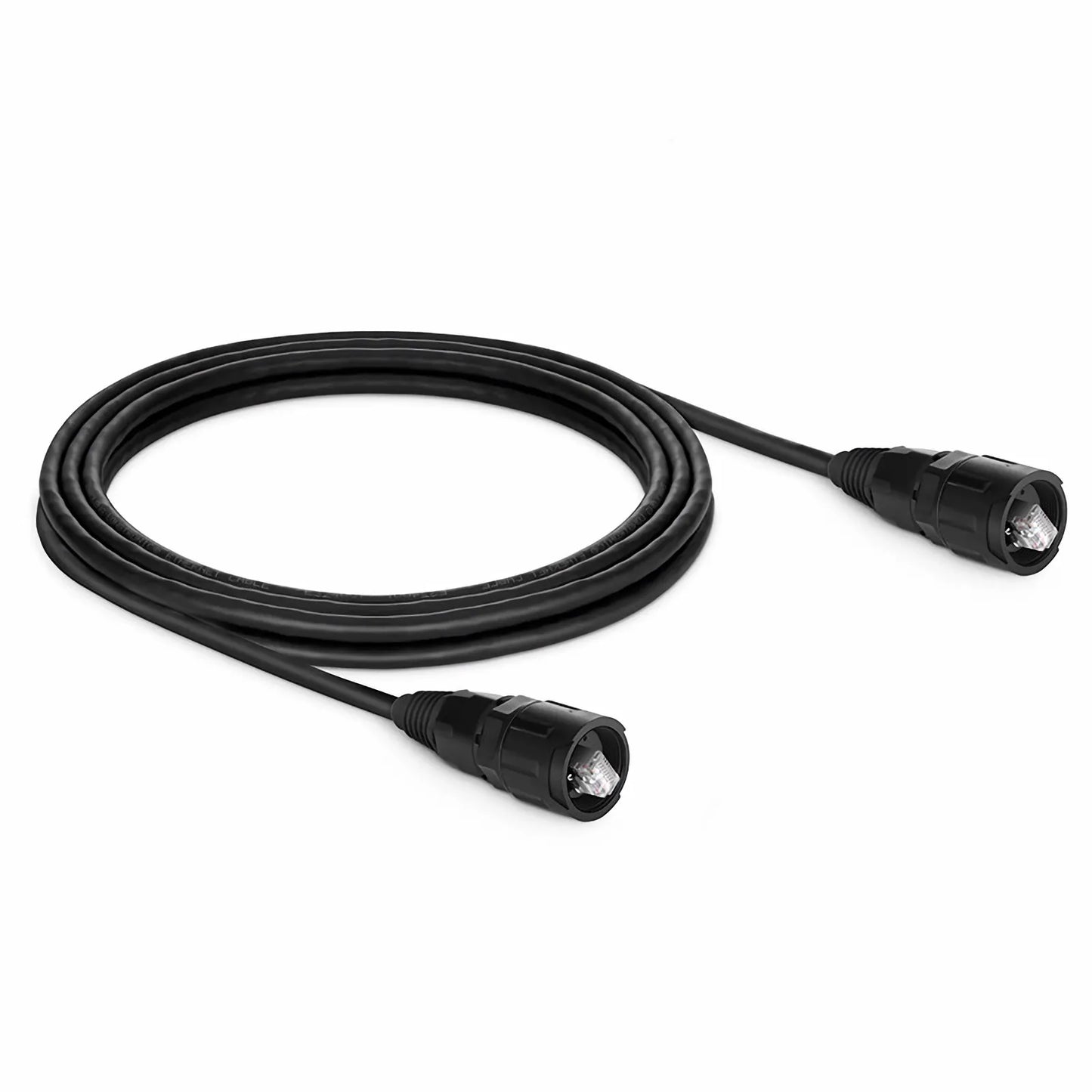 10ft (3m) Industrial Cat6 Non-booted Shielded (SFTP) PVC IP65 Ethernet Network Patch Cable, Black