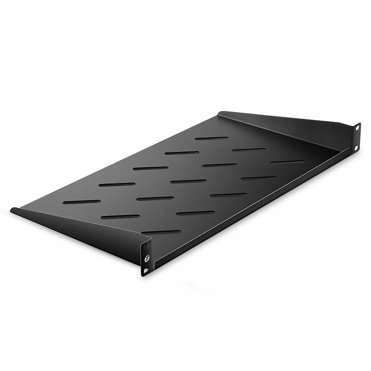 1U 19'' Vented Cantilever Fixed Shelf, SGCC, 9"(250mm) Deep, 22lbs(10kg) Capacity