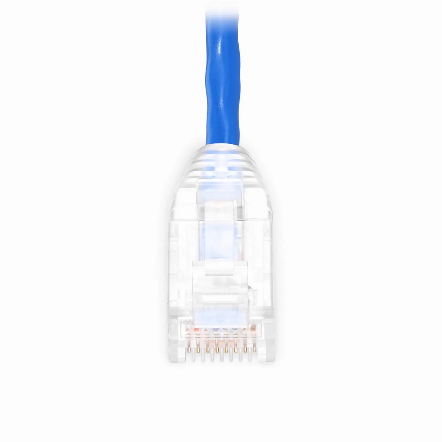 10in (0.25m) Cat6 28AWG Snagless Unshielded (U/UTP) PVC CM Small Diameter High-Flex Ethernet Network Patch Cable, Blue