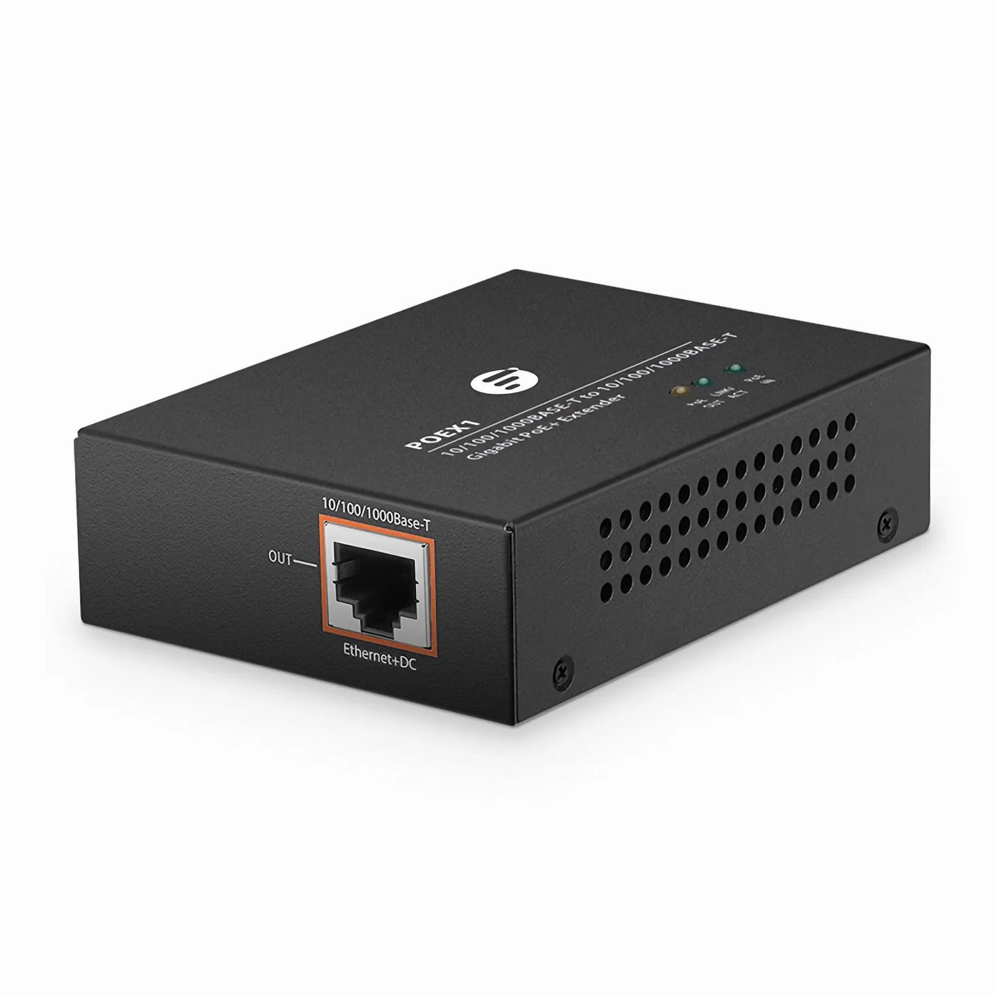 2 Ports 10/100/1000M Gigabit PoE+ Extender, 1 in 1 out, Din-rail/Wall mountable, IEEE 802.3at/802.3af, 0 to 50°C