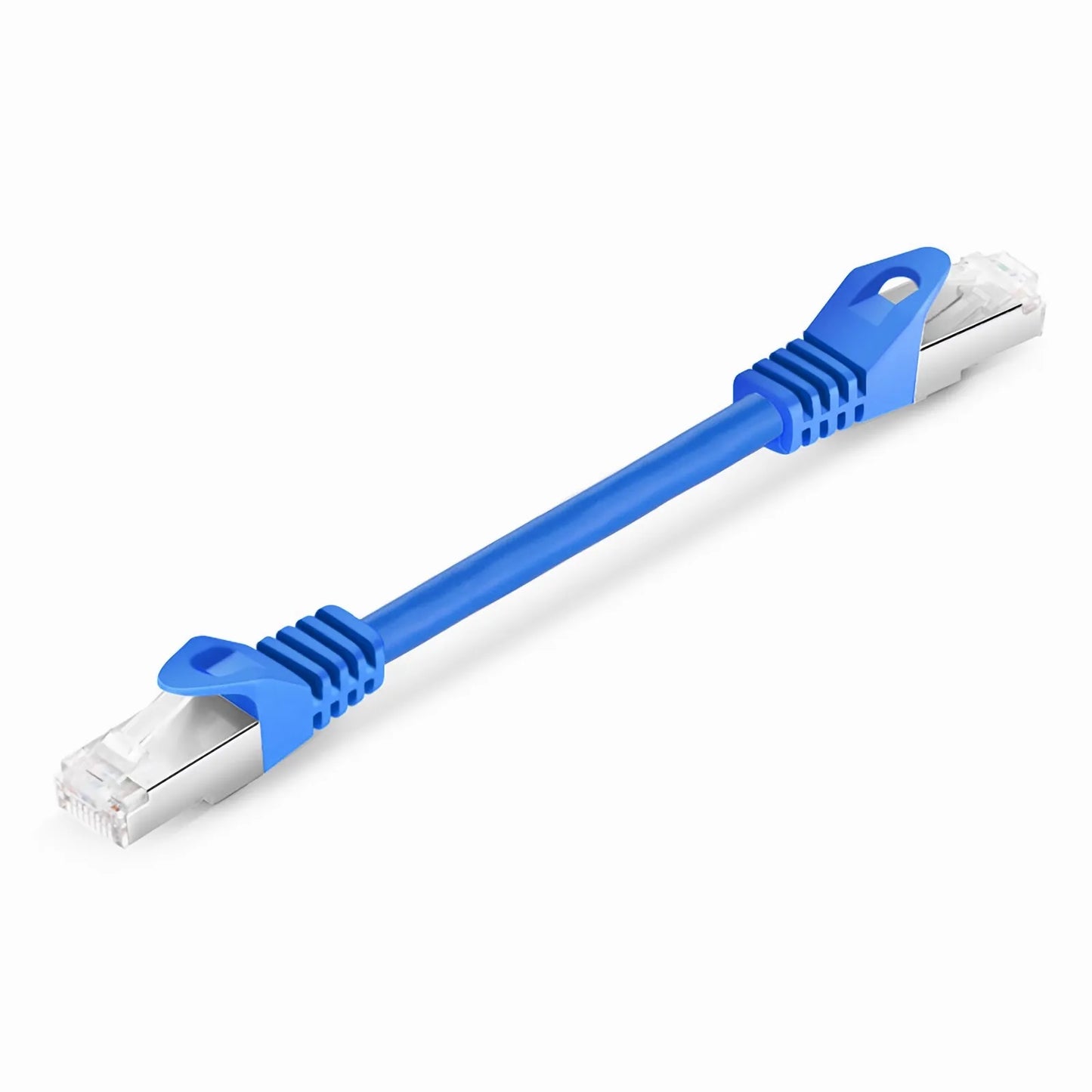 6in (0.15m) Cat6a 26AWG Snagless Shielded (S/FTP) PVC CM Ethernet Network Patch Cable, Blue