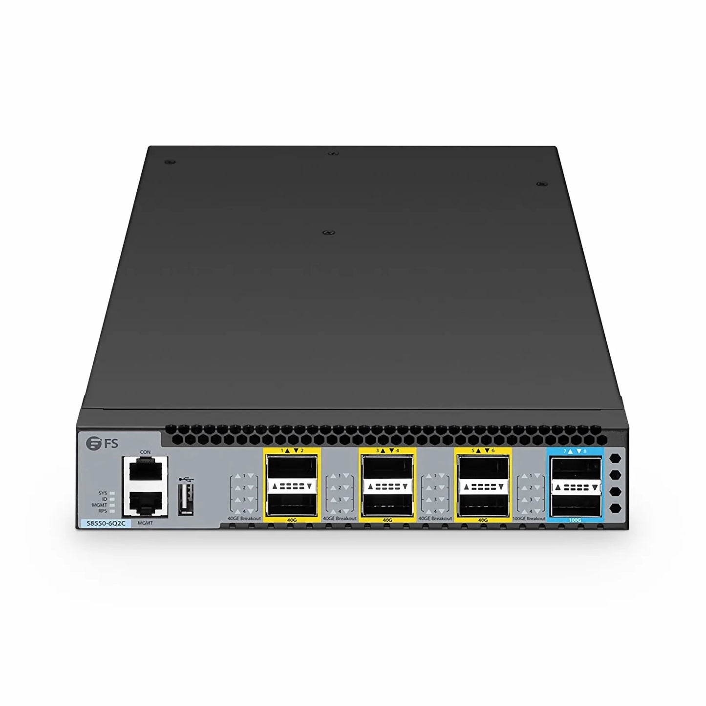 S8550-6Q2C, 8-Port Ethernet L3 Half-Width Switch, 6 x 40Gb QSFP+, with 2 x 100G QSFP28, Support MPLS&MLAG