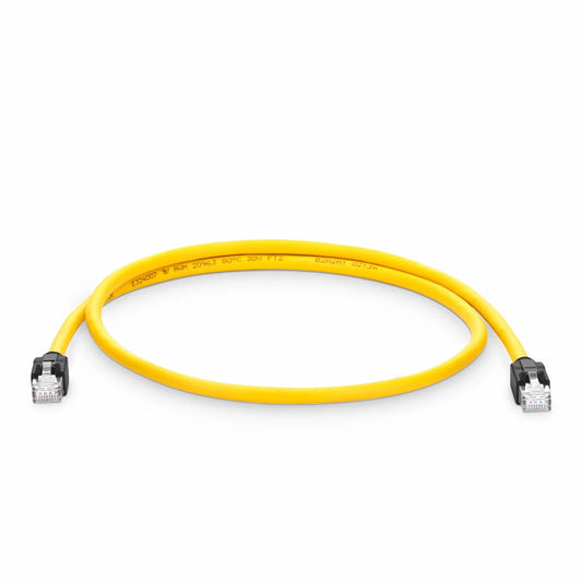 16ft (5m) Industrial Cat6a Shielded (S/FTP) PUR Ethernet Network Patch Cable, Yellow