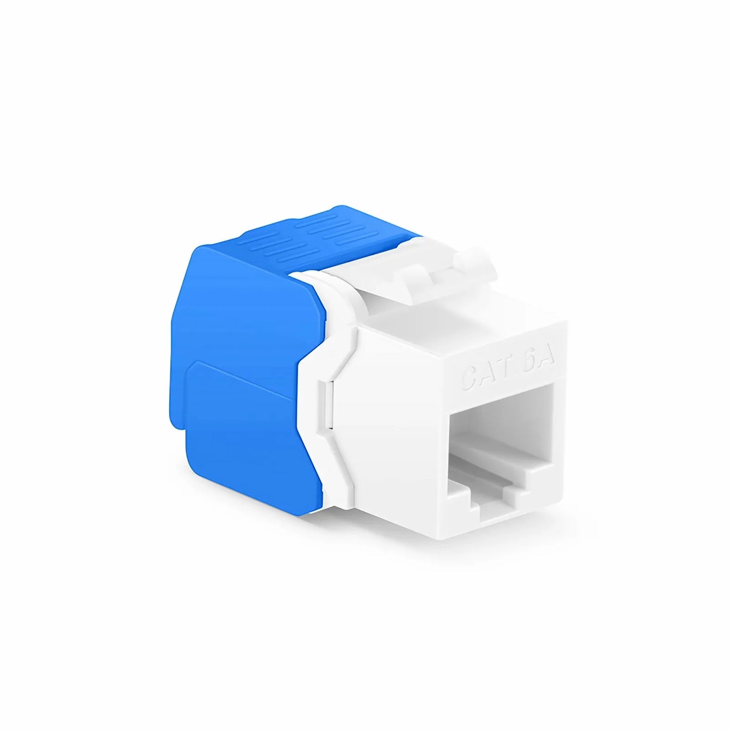 Cat6a RJ45 (8P8C) Unshielded Toolless Keystone Jack Module, White (10 pcs/Pack)