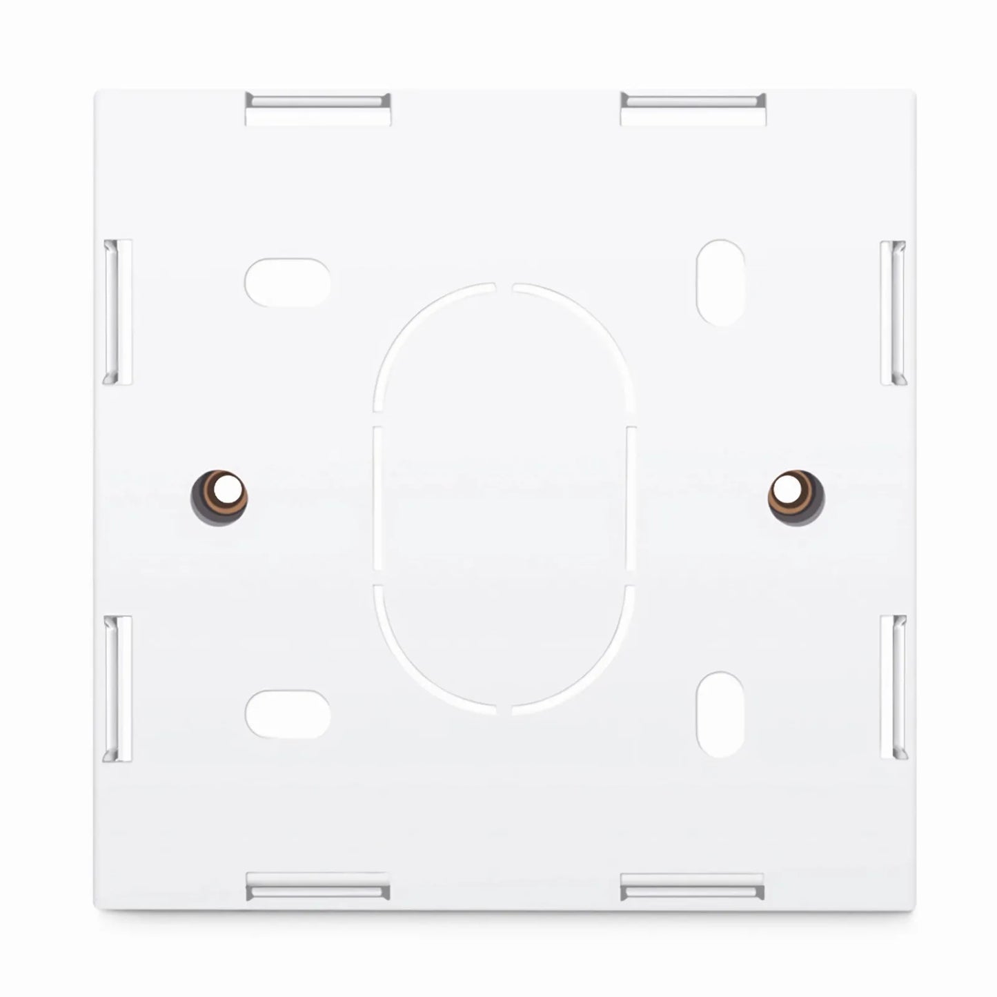 British-Style Single Gang Back Box, White, 3.39''x3.39''