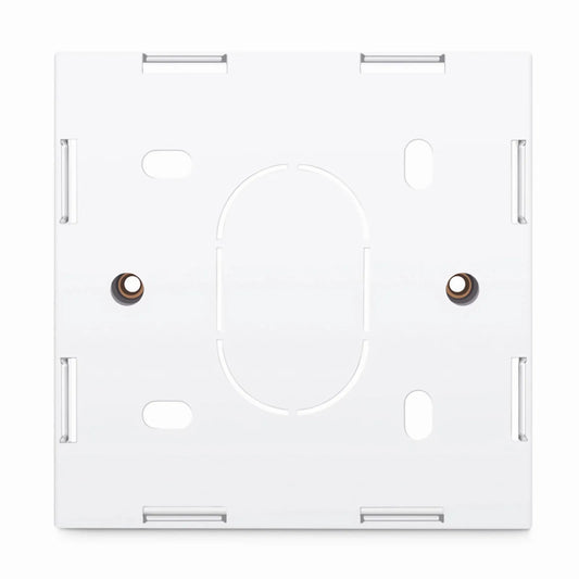 British-Style Single Gang Back Box, White, 3.39''x3.39''