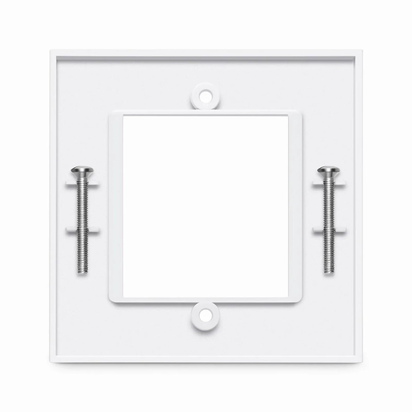 British-Style Single Gang Faceplate Frame, 2 Ports, White, 3.39'' x 3.39''