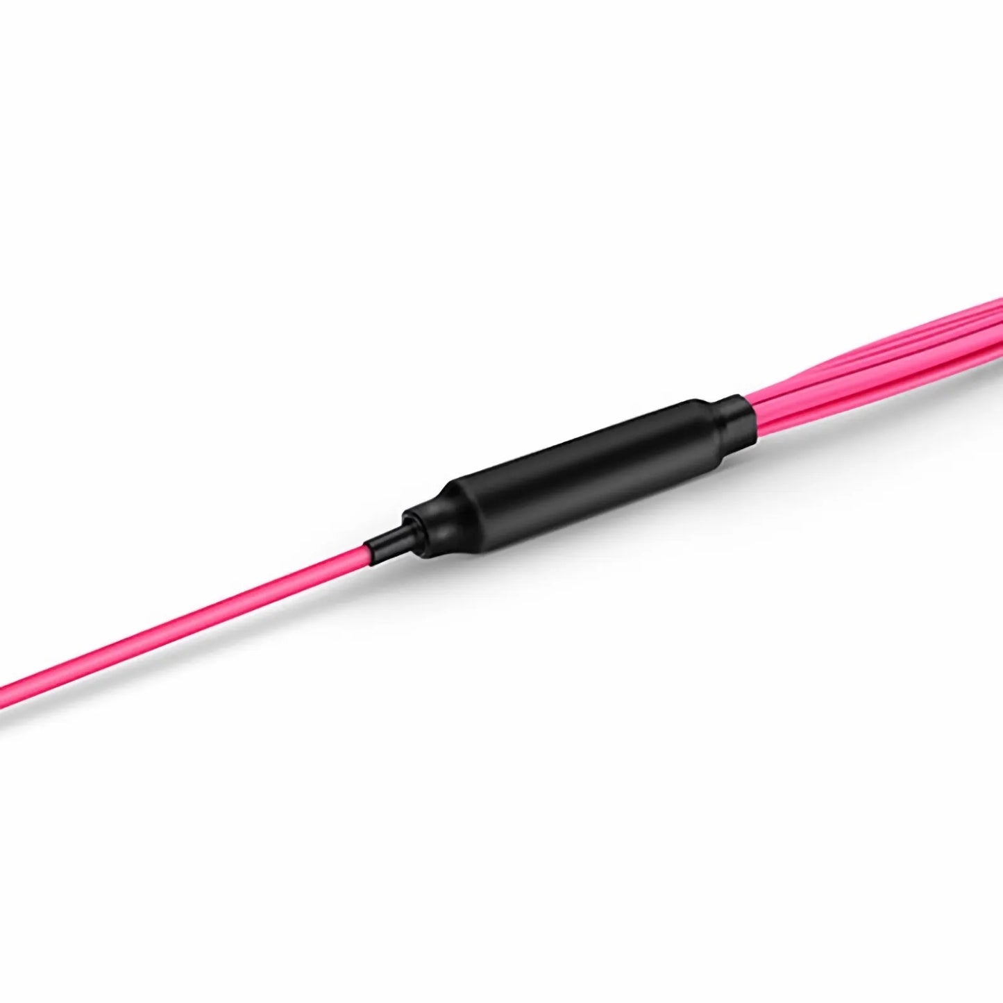 1m (3ft) MTP® Harness, MTP®-8 UPC (Female) to 4 x LC UPC Duplex, 8 Fibers, Multimode (OM4), Plenum (OFNP), 0.35dB Max, Type B, Magenta