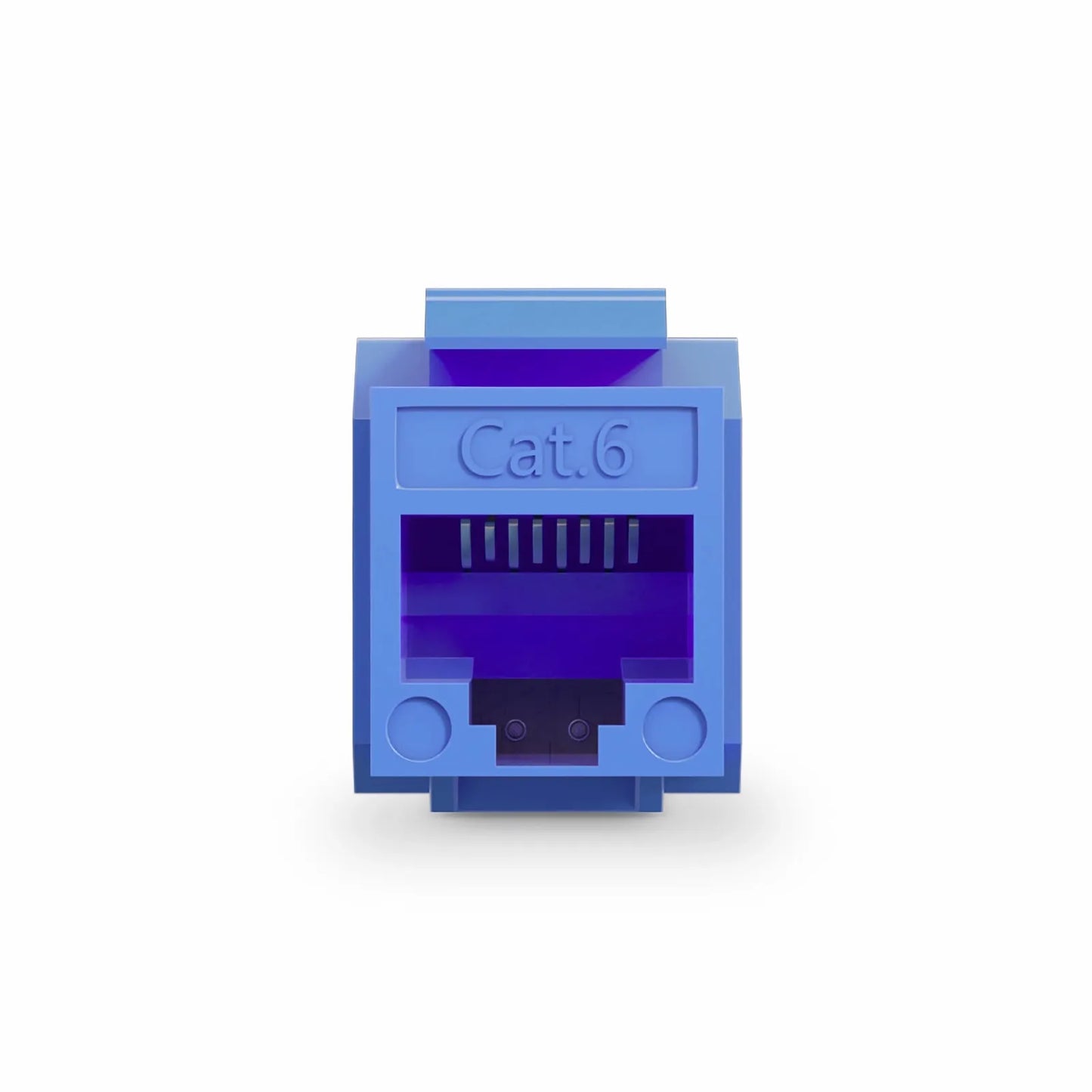 Cat6 RJ45 (8P8C) Unshielded Punch Down Keystone Jack Module, Blue (10 pcs/Pack)