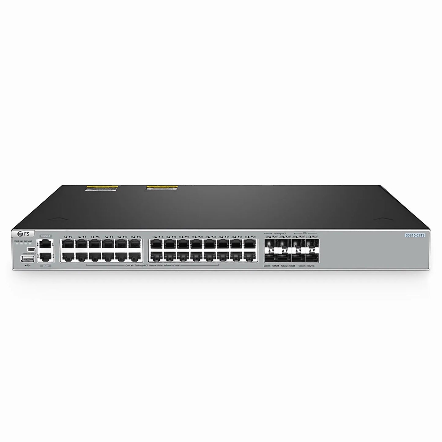 S5810-28TS, 28-Port Gigabit Ethernet L3 Switch, 24 x Gigabit RJ45, 4 x RJ45/SFP Combo Ports, with 4 x 10Gb SFP+ Uplinks, PicOS®, Support MLAG, Broadcom Chip
