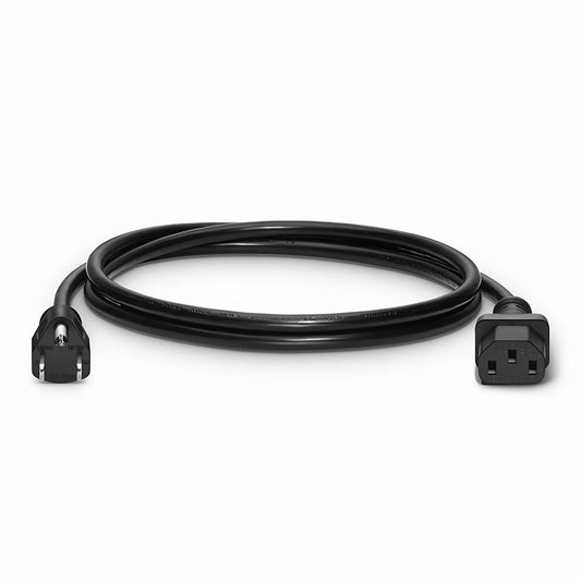 6ft (1.8m) NEMA 5-15P to IEC60320 C13 16AWG 125V/10A Power Cord, Black