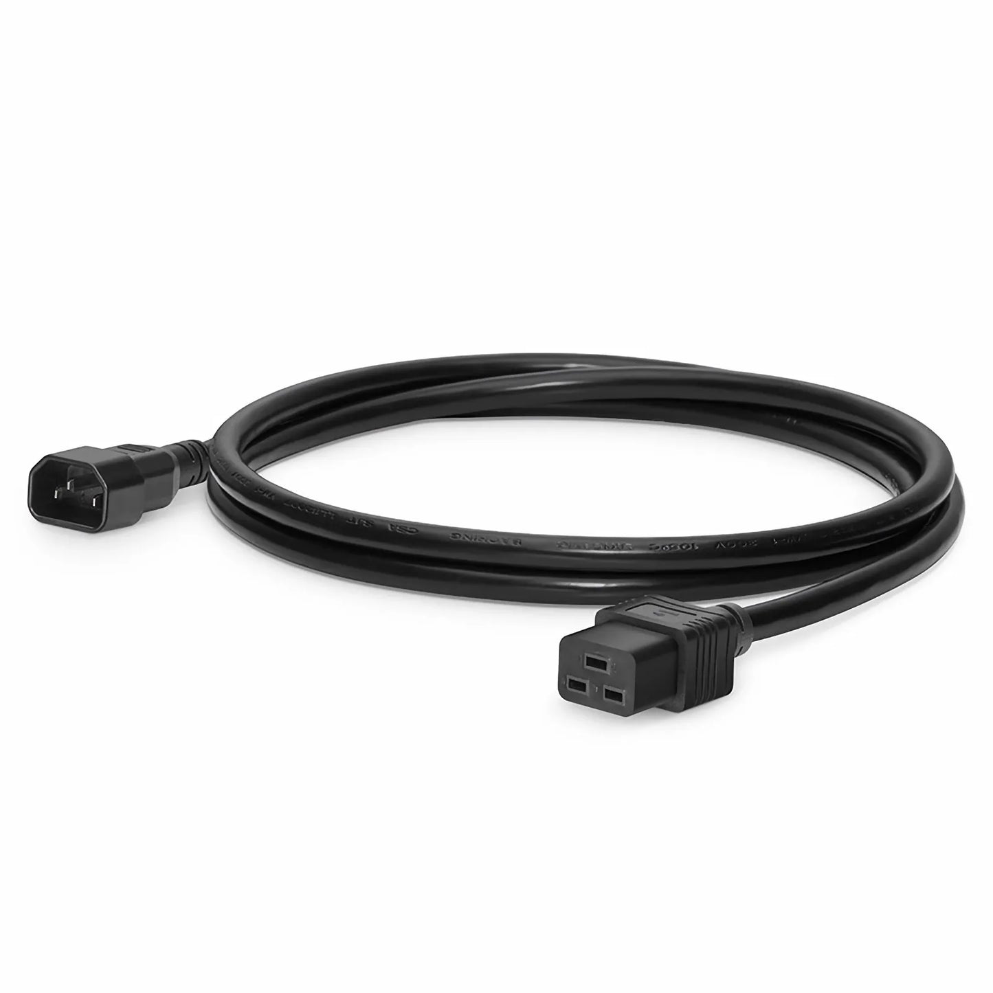 4ft (1.2m) IEC60320 C14 to IEC60320 C19 14AWG 250V/15A Power Cord, Black