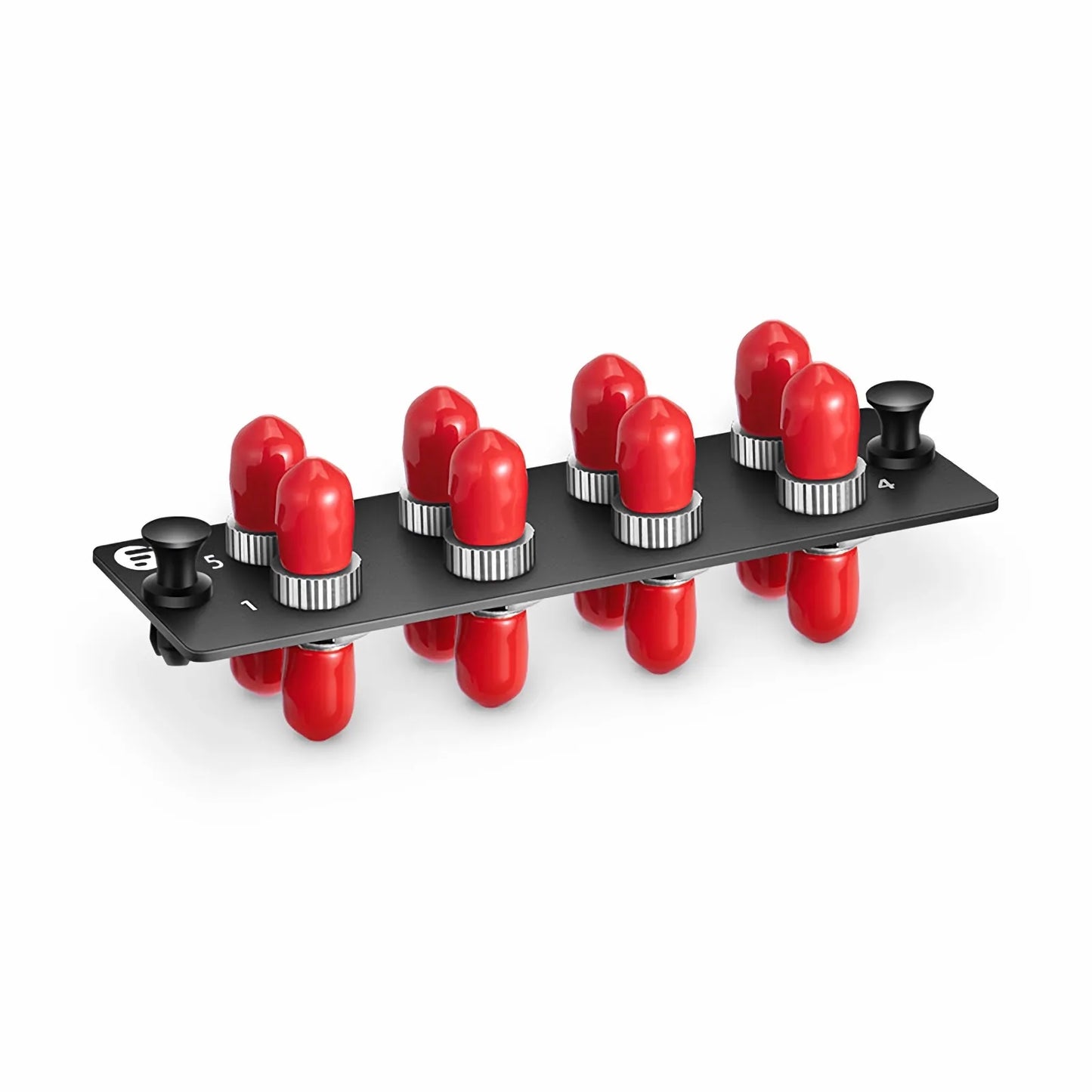 FHD™ Fiber Adapter Panel, 8 Fibers OS2 Single Mode, 8 x ST Simplex (Plated) Adapter, Ceramic Sleeve