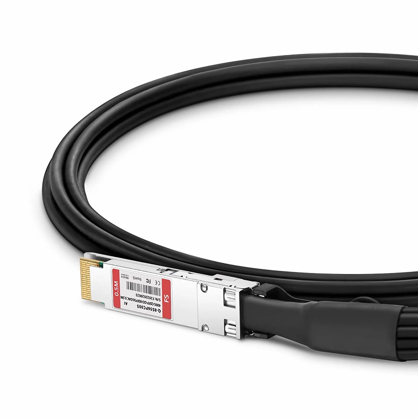 0.5m (2ft) Arista Networks CAB-D-8S-400G-0.5M Compatible 400G QSFP-DD 8 x 50G PAM4 to 8 x 50G SFP56 50G PAM4 Passive Direct Attach Copper Breakout Cable