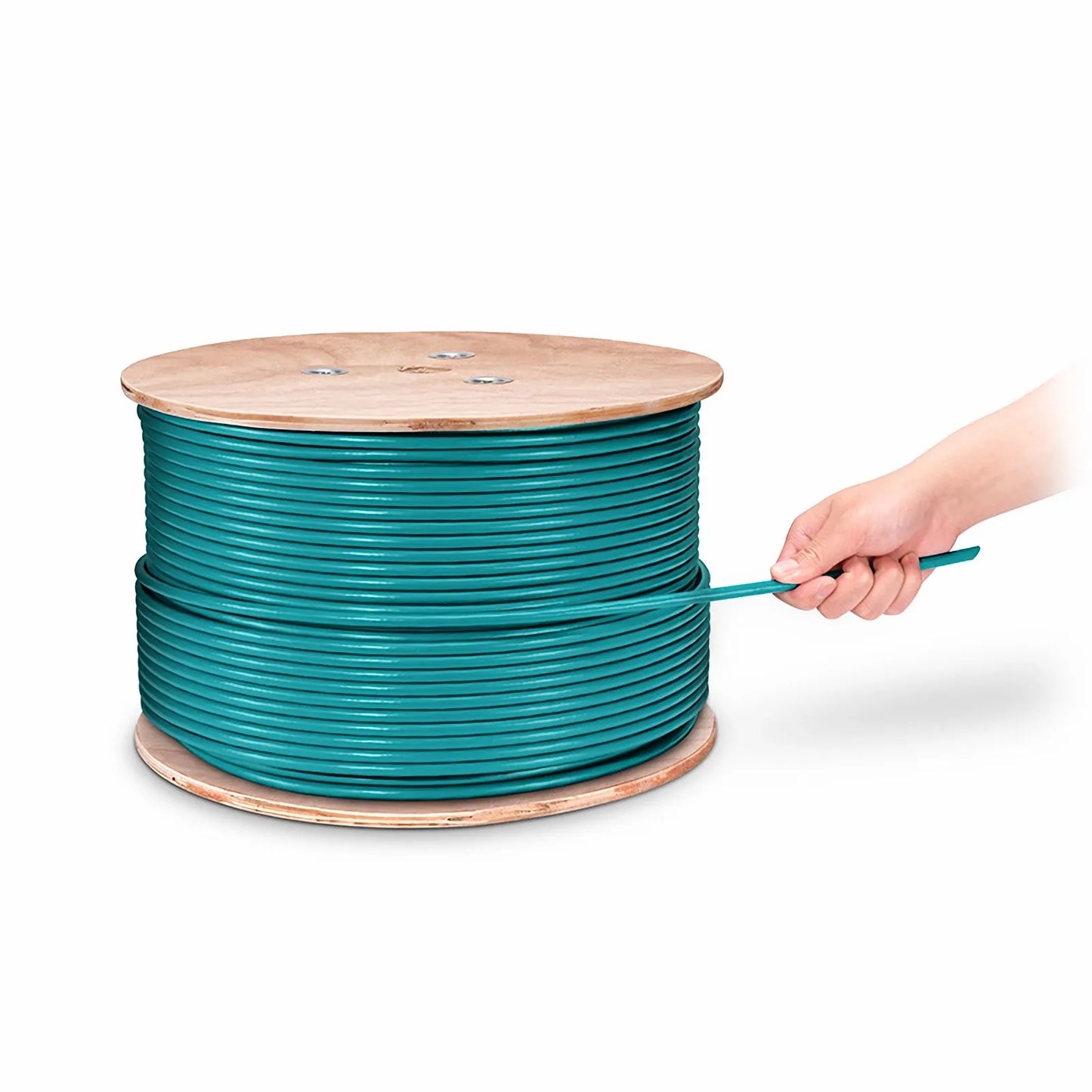 Cat6a Industrial Ethernet Bulk Cable, 1000ft (305m), 26AWG Stranded Pure Bare Copper Wire, 750MHz, Shielded (S/FTP), PUR, with Reel