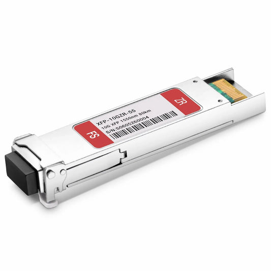 Cisco XFP-10GZR-OC192LR Compatible 10GBASE-ZR/ZW and OC-192/STM-64 LR-2 XFP 1550nm 80km DOM Duplex LC SMF Optical Transceiver Module