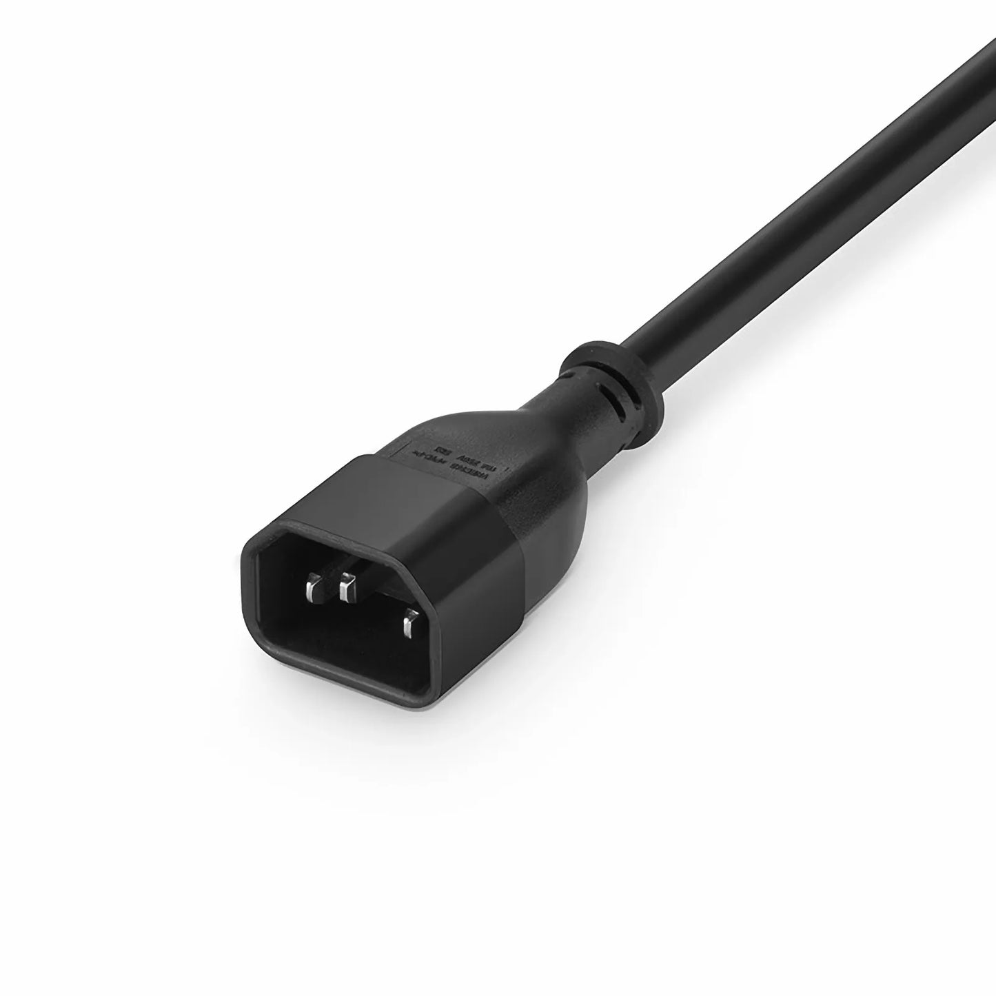 2ft (0.6m) IEC60320 C14 to IEC60320 C13 16AWG 250V/13A Power Extension Cord, Black