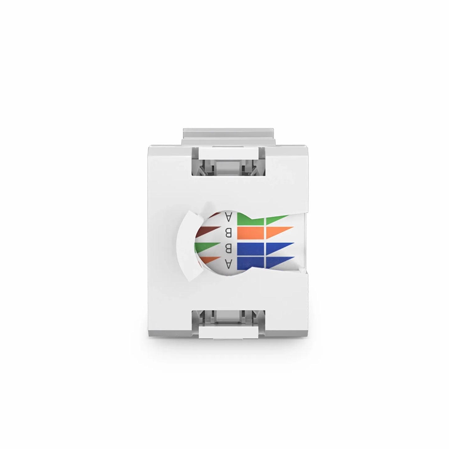 Cat6 RJ45 (8P8C) Unshielded Punch Down Keystone Jack Module, White (10 pcs/Pack)