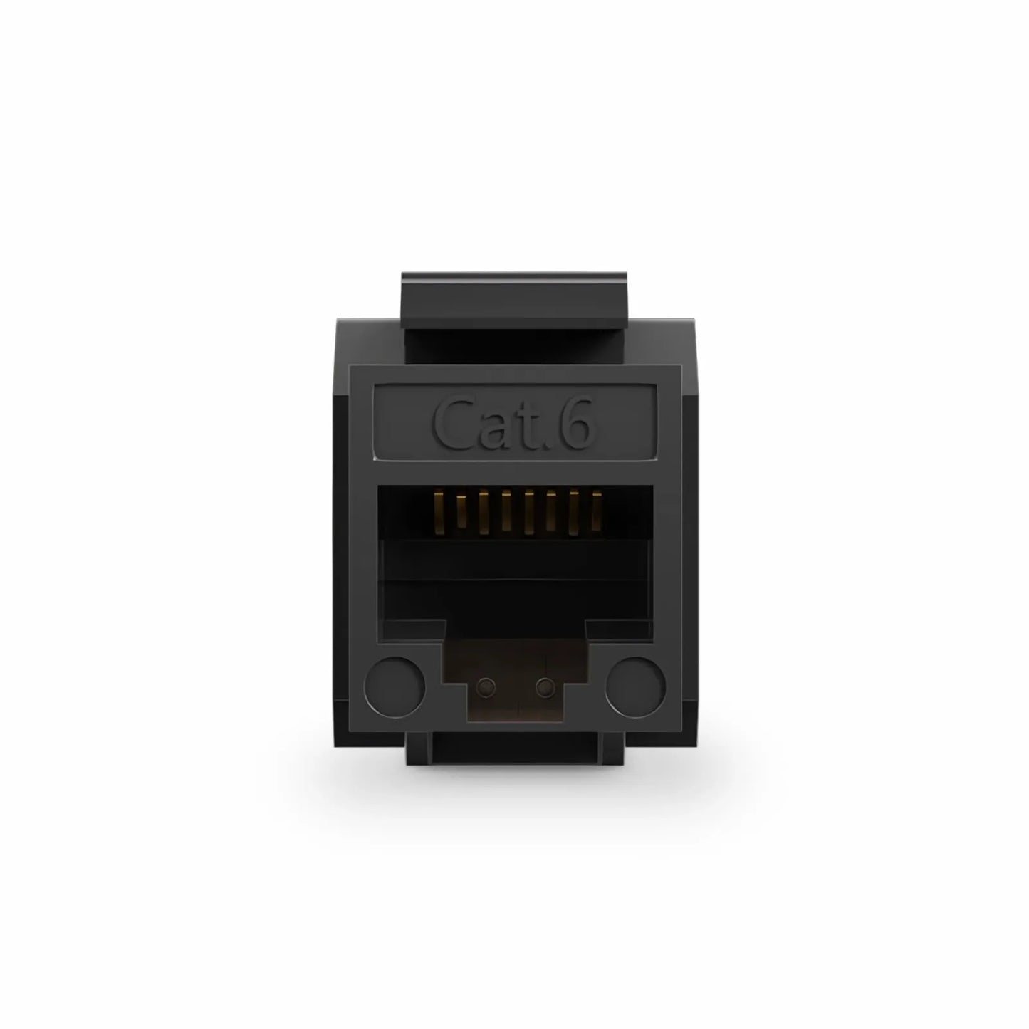 Cat6 RJ45 (8P8C) Unshielded Punch Down Keystone Jack Module, Black (10 pcs/Pack)