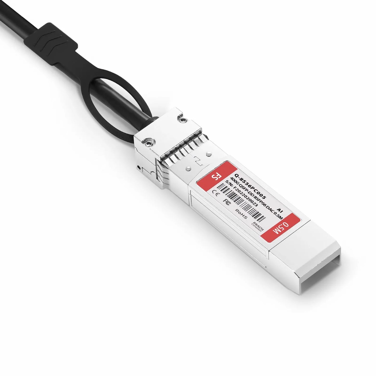 0.5m (2ft) Arista Networks CAB-D-8S-400G-0.5M Compatible 400G QSFP-DD 8 x 50G PAM4 to 8 x 50G SFP56 50G PAM4 Passive Direct Attach Copper Breakout Cable