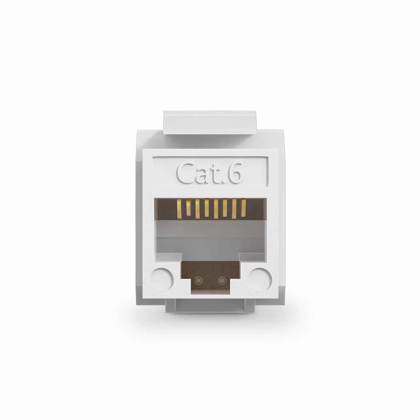Cat6 RJ45 (8P8C) Unshielded Punch Down Keystone Jack Module, White (10 pcs/Pack)