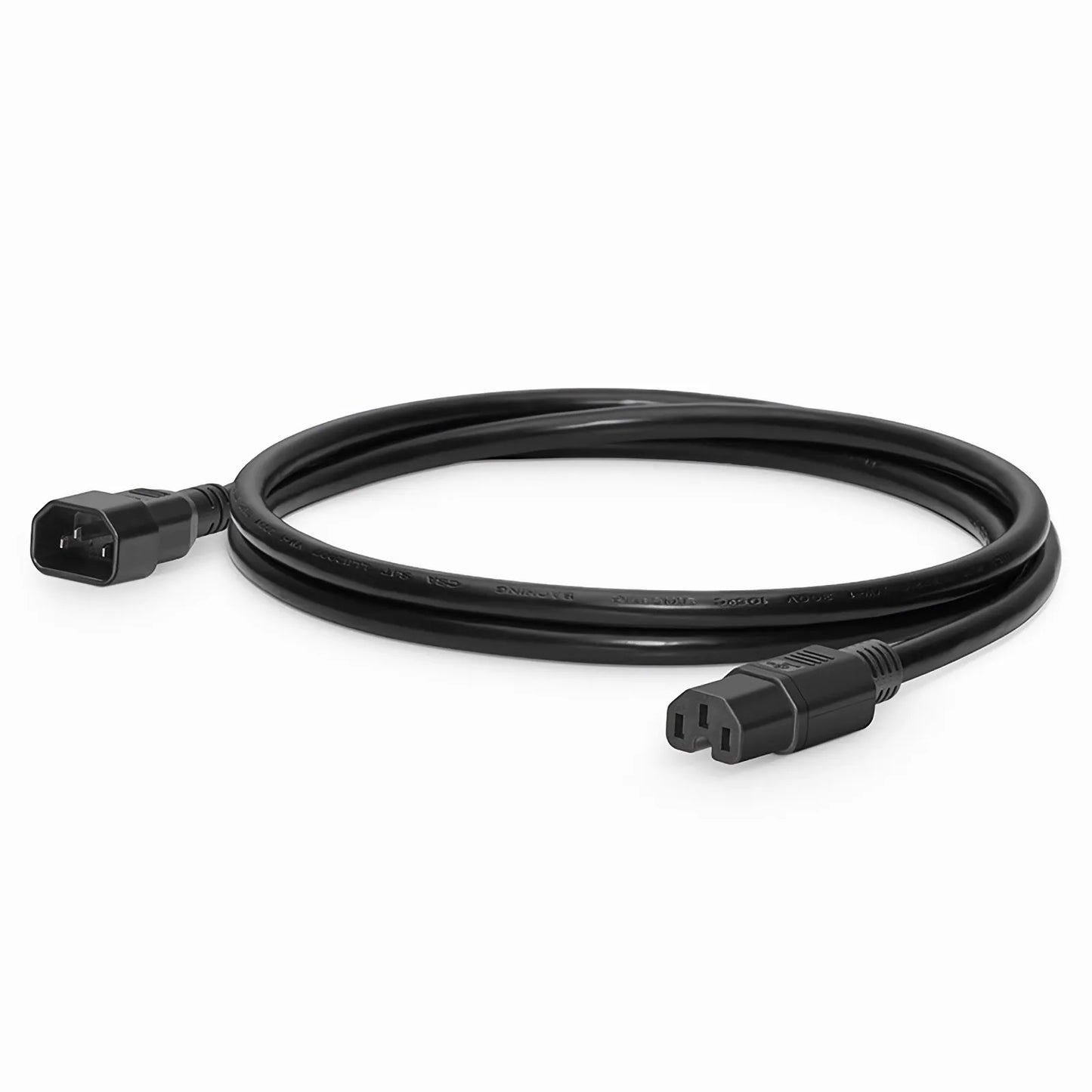 6ft (1.8m) IEC60320 C14 to IEC60320 C15 14AWG 250V/15A Power Cord, Black