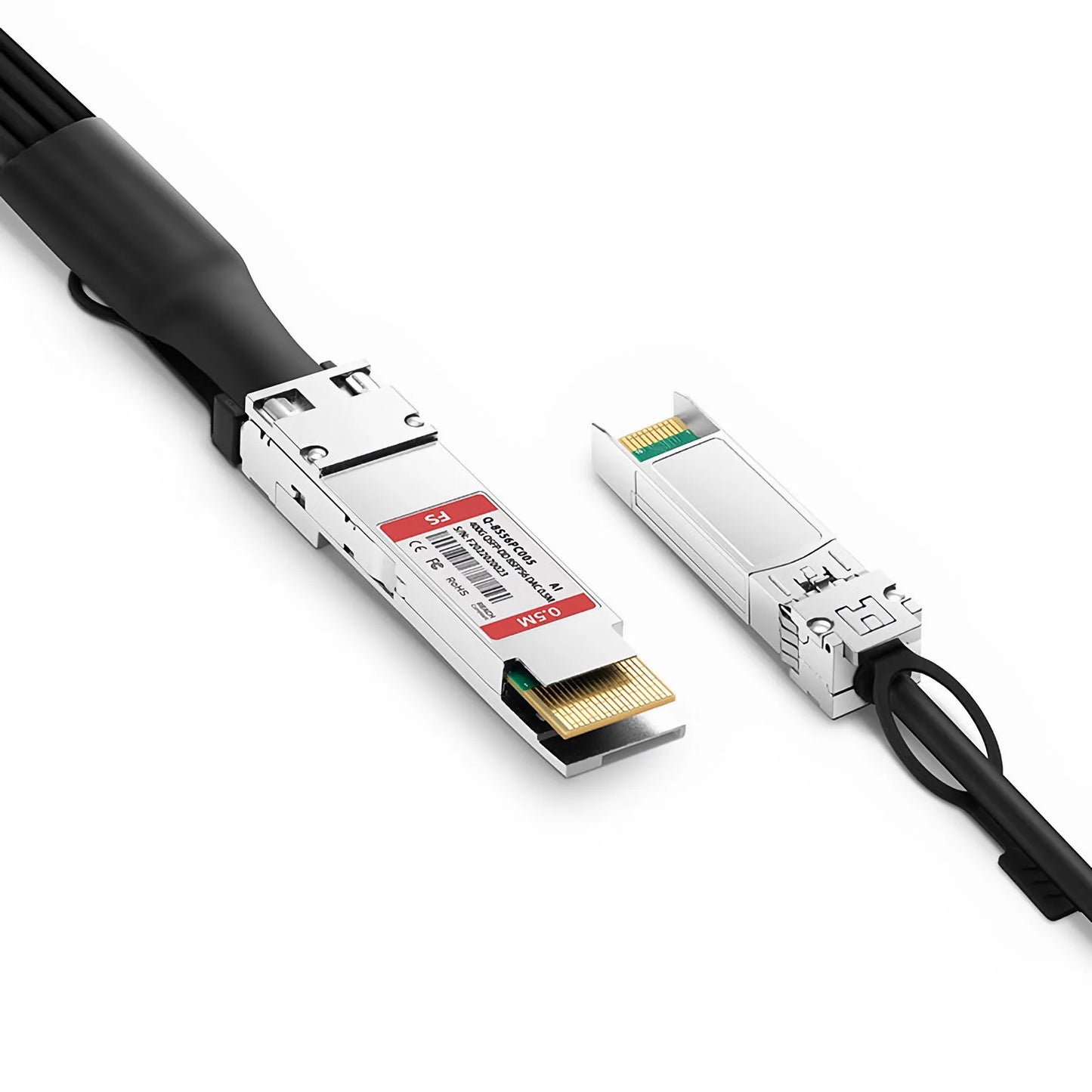 0.5m (2ft) Arista Networks CAB-D-8S-400G-0.5M Compatible 400G QSFP-DD 8 x 50G PAM4 to 8 x 50G SFP56 50G PAM4 Passive Direct Attach Copper Breakout Cable