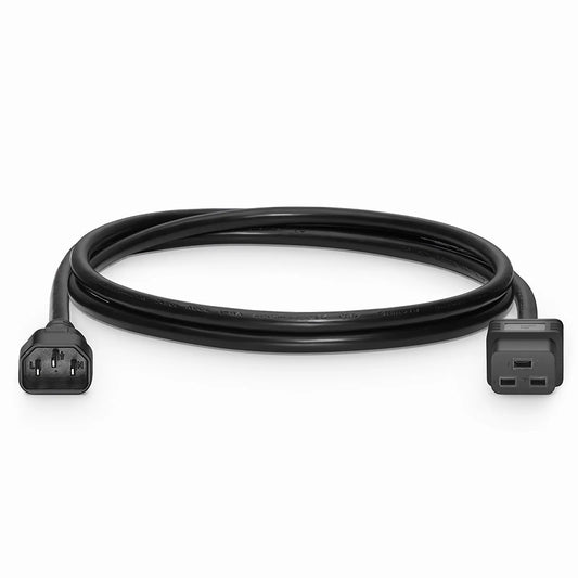 4ft (1.2m) IEC60320 C14 to IEC60320 C19 14AWG 250V/15A Power Cord, Black