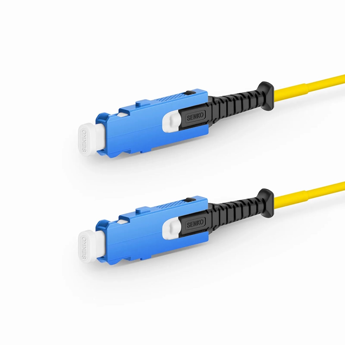 10m (33ft) Fiber Patch Cable, 2 Fibers, SN UPC Duplex to SN UPC Duplex Uniboot, Single Mode (OS2), Riser (OFNR), 1.6mm, Yellow, for 400G Network Connection