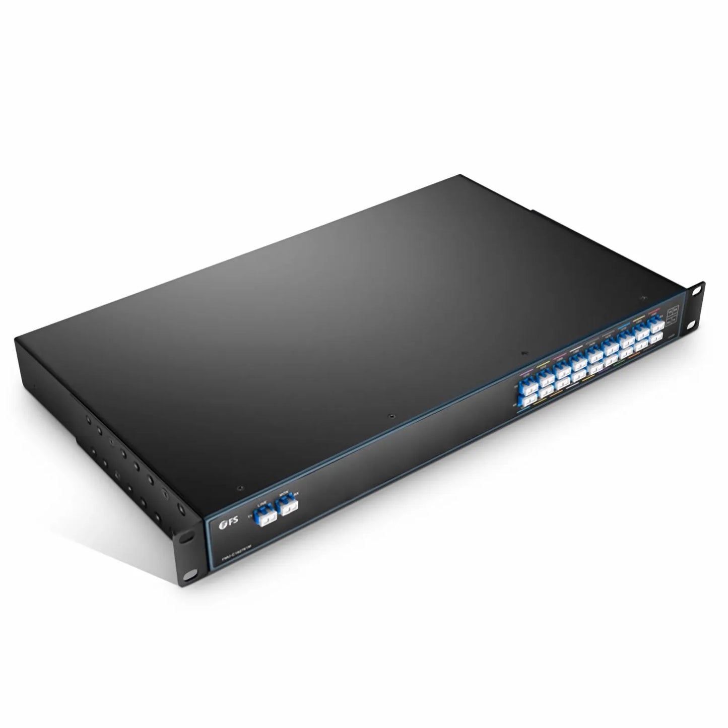 18 Channels CWDM Mux Demux, 1270-1610nm, with Monitor Port, 2.2dB Typical IL, LC/UPC, Dual Fiber, FMU 1U Rack Mount